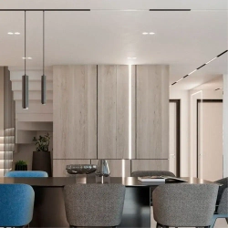 Трек для натяжного потолка 2000мм/ 2 торцевые заглушки/ 48V, черный