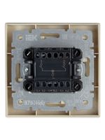 BRITE Выключатель 2-клавишный 10А в сборе ВСР10-2-0-БрКр бежевый IEK