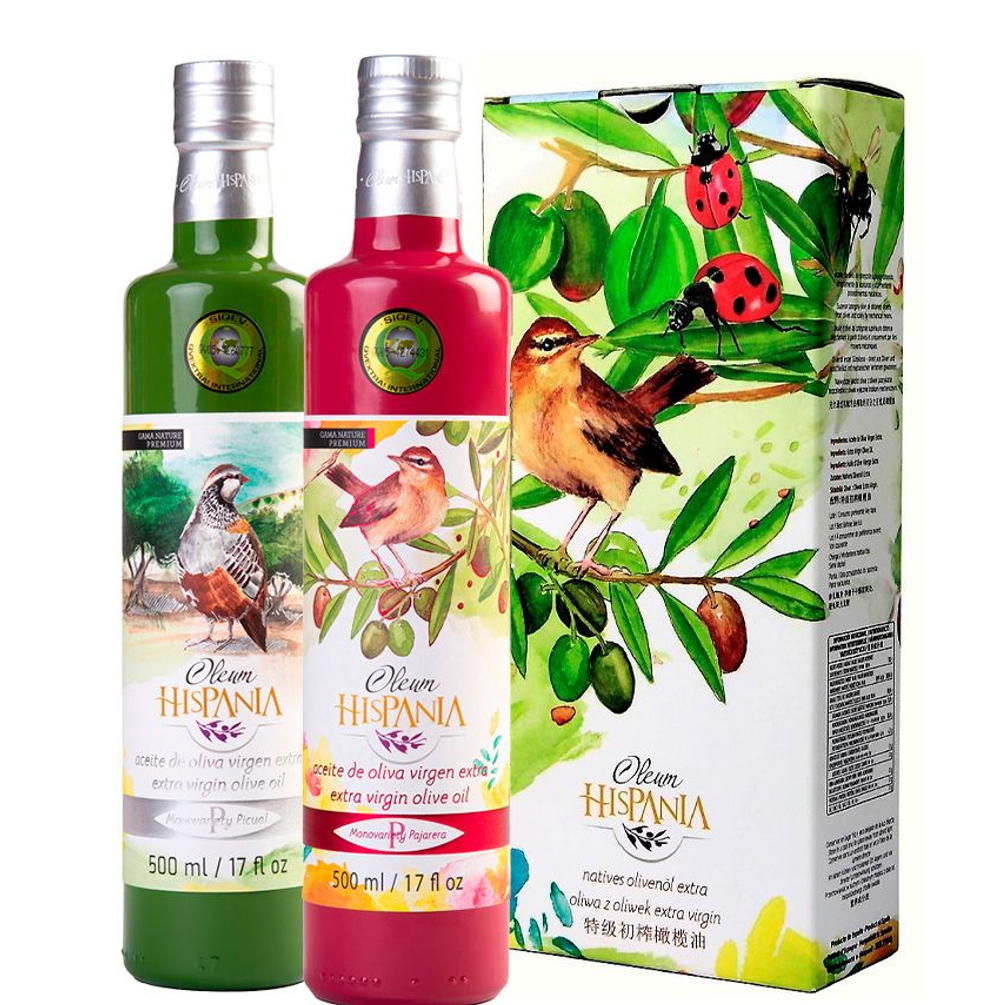 Оливковое некрафинированное НАБОР Hispania PAJARERA+PICUAL 0,5л, Испания