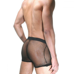 Черные сетчатые мужские боксеры (Размер: S-M) (Цвет: черный)