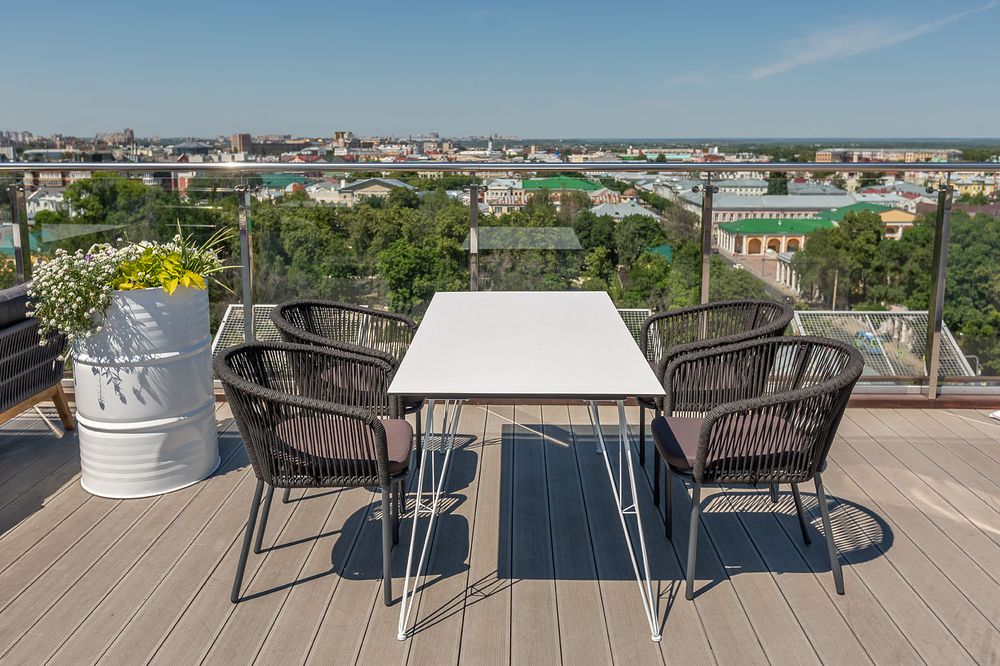 "Руссо" обеденный стол из HPL 150х80см, цвет "молочный"