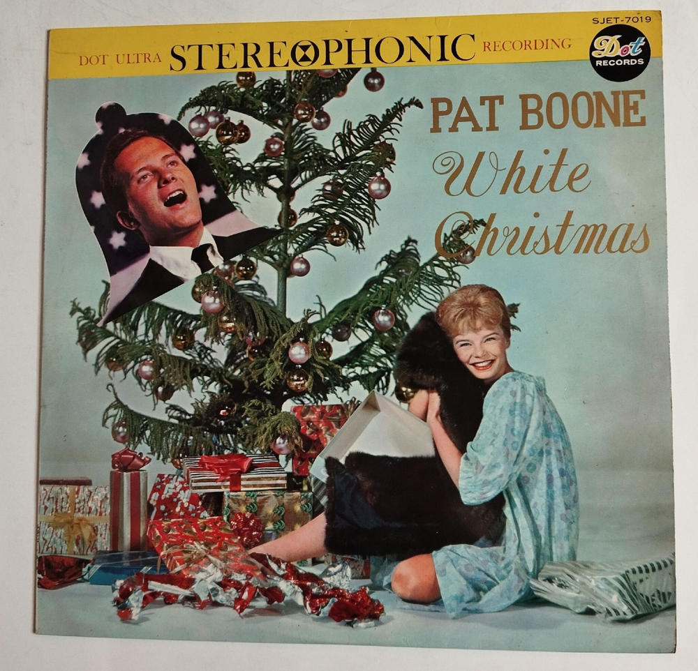Винтажная виниловая пластинка LP Pat Boone White Christmas (Japan 1966)