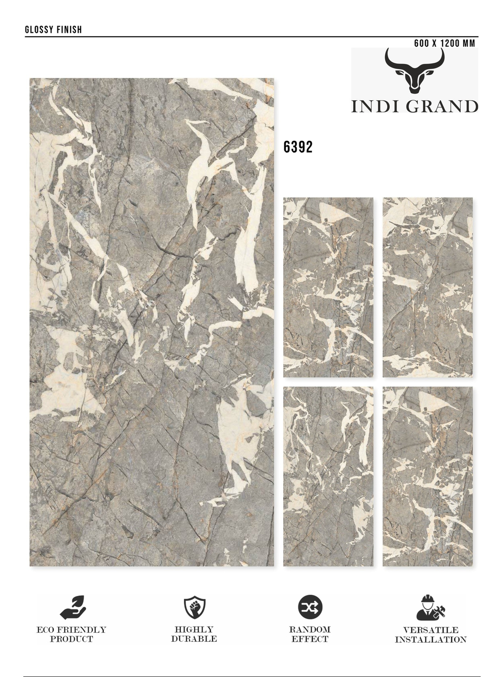 Керамогранит glossy №4 , 60х120, 6392