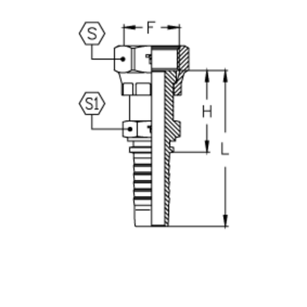 Фитинг DN 25 ORFS (Г) 1.3/16