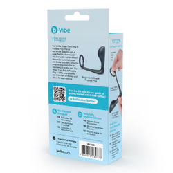 b-Vibe RINGER COCK RING & PLUG - Анальный плаг с кольцом