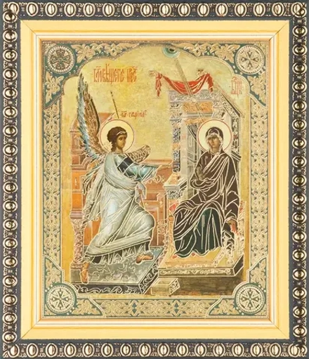 Икона "Благовещение Пресвятой Богородицы", вид 2, 10х12 в раме 13х15