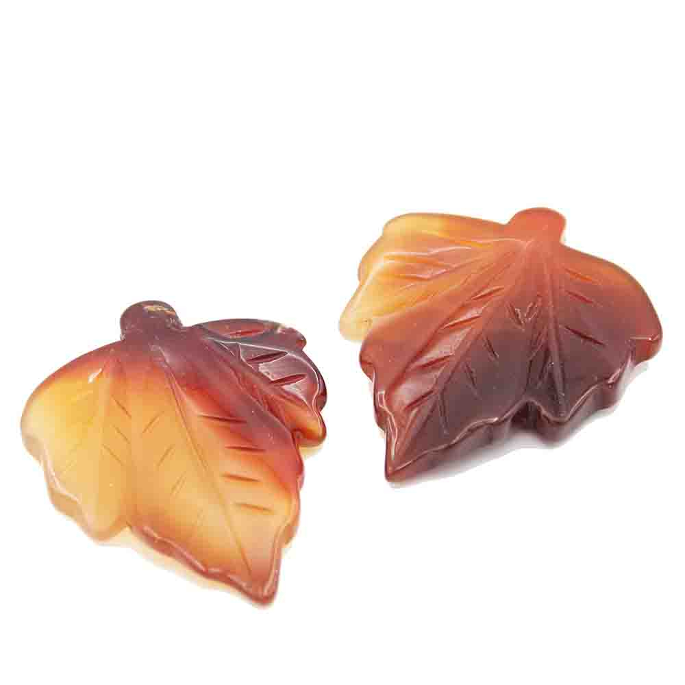 Бусина "Лист" сердолик