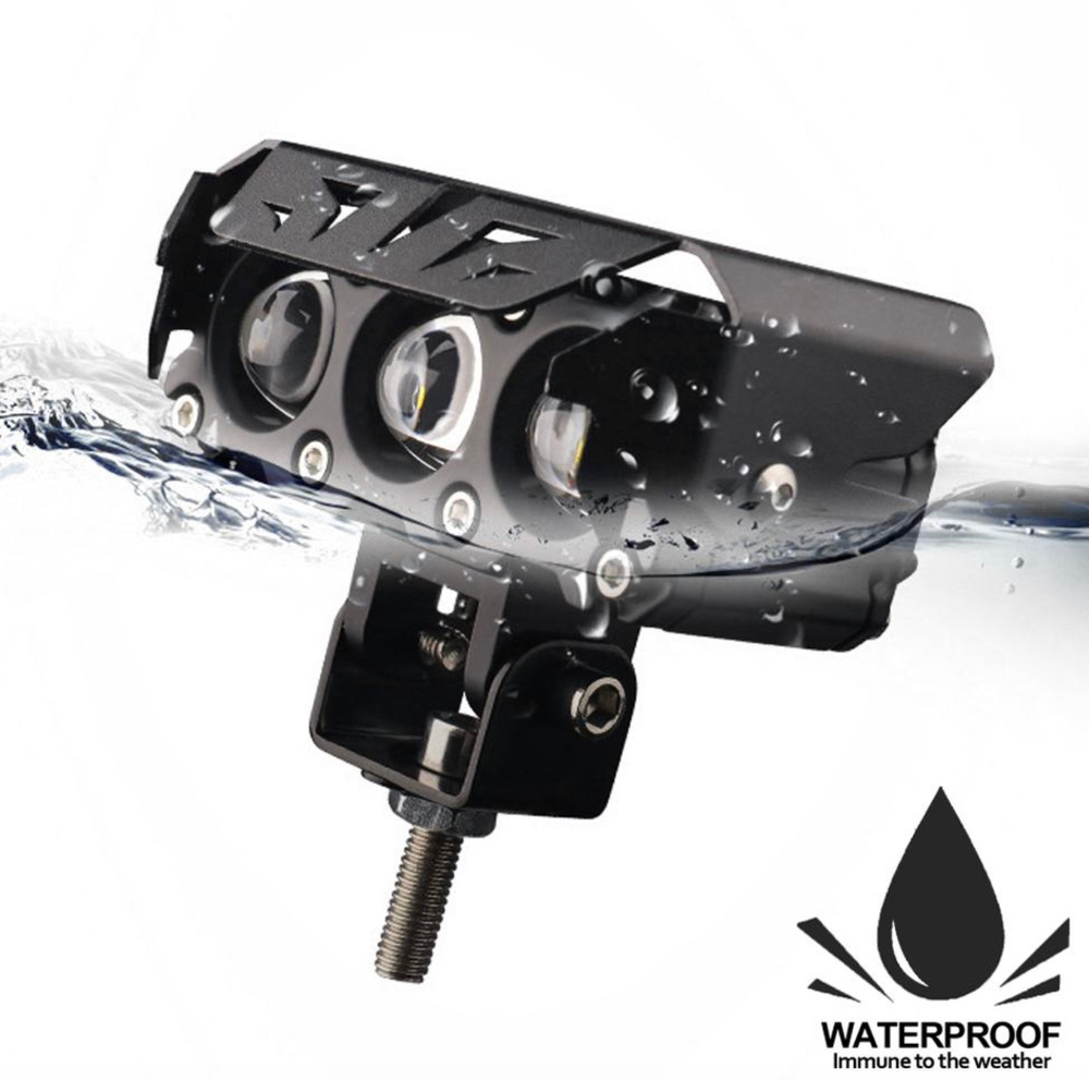 30W Б. Желтый / Светодиодная фара прожектор с линзой, двух режимная, белый + желтый, серия: РаБОТА, TG (за 1 шт.)