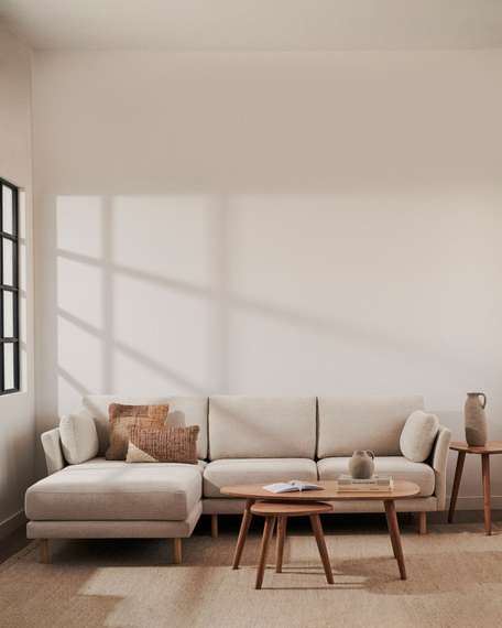 Gilma 3-х местный диван с правым/левым шезлонгом с натуральными ножками 260 cm