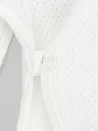 Слип на кнопках с крылышками "Молоко" из ажурного хлопка 0+