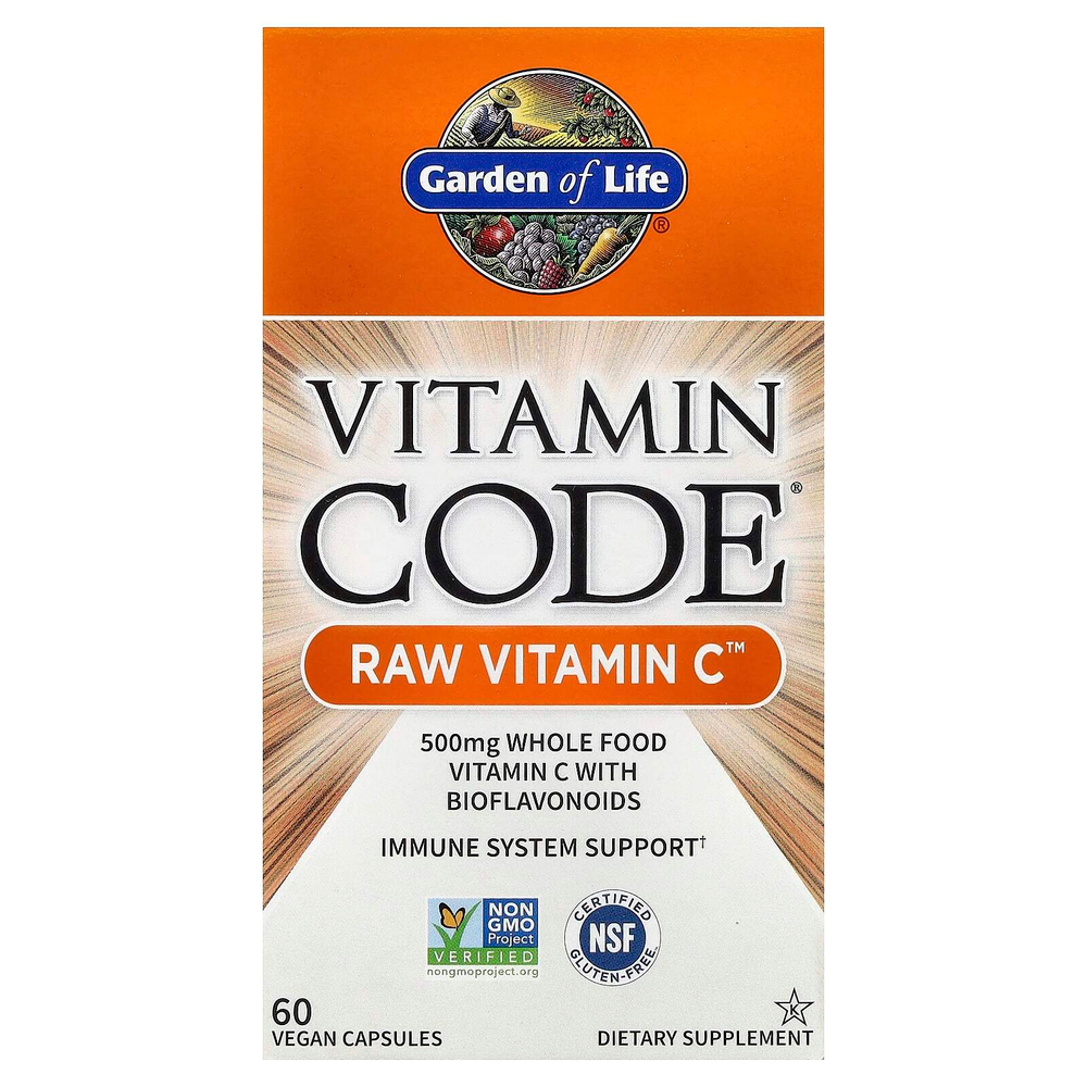 Garden of Life, Vitamin Code®, RAW Vitamin C™, 60 веганских капсул