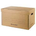 Короб архивный 325х480х295 мм, гофрокартон, с крышкой, Brauberg Делопроизводство
