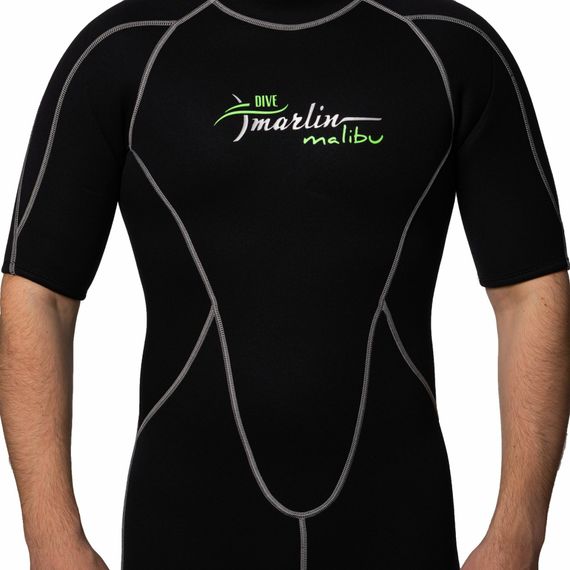 Гидрокостюм мужской Marlin Malibu Shorty Men серебристый/черный 2,5 мм