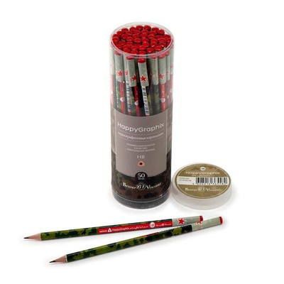 Карандаш ч/г НВ HappyGraphix "Милитари" (BrunoVisconti)