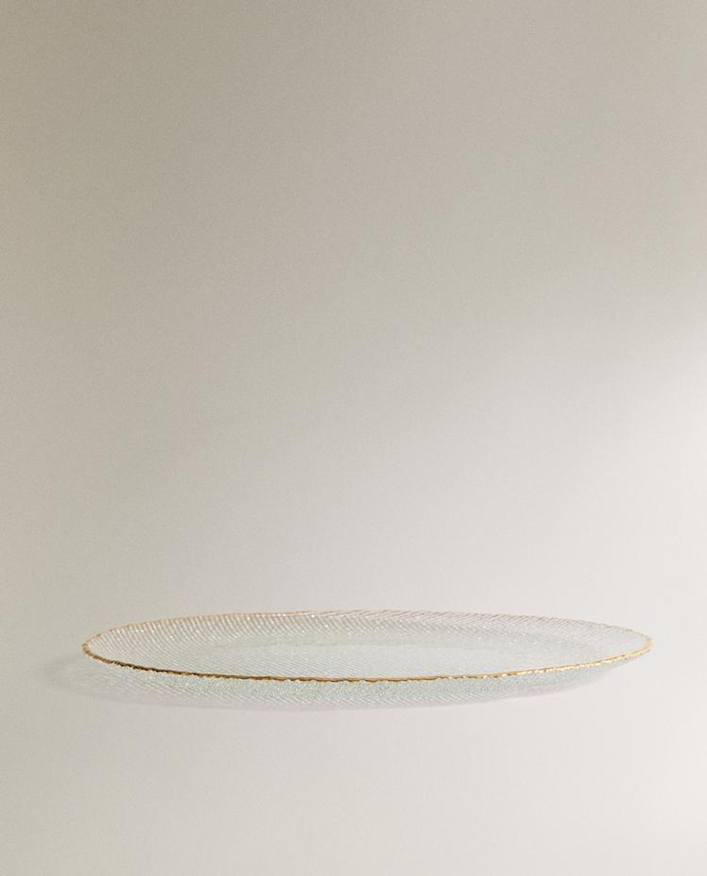 ZARA HOME ДЕСЕРТНАЯ ТАРЕЛКА С ЗОЛОТЫМ ОБОДКОМ, ЗОЛОТОЙ