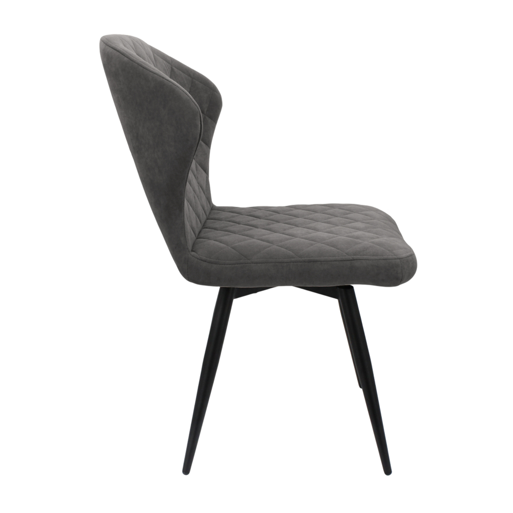Стул "Монро" (арт. 338), велюр Бренди В28 антрацит, ножки черные