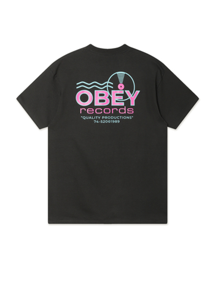 Мужская Футболка Obey Records Sound Waves