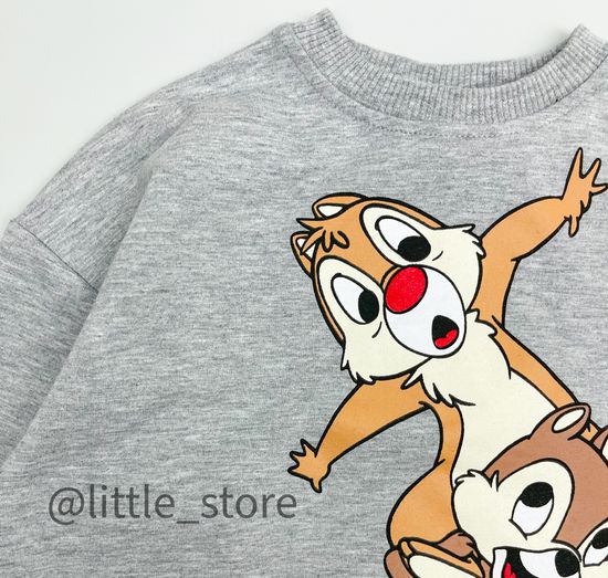 Комплект из футера (тонкого) "Чип и Дэйл" серый