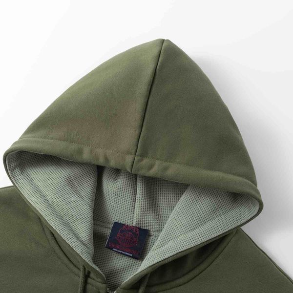 Худи Zip HTF темно-зеленый - фото 3