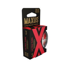 Презервативы MAXUS AIR Ultra thin №3 в пластиковом кейсе, ультратонкие X-Edition, 3 шт