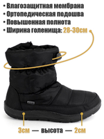 Женские ортопедические дутики фирмы АЛМИ "ОРТО" Черные