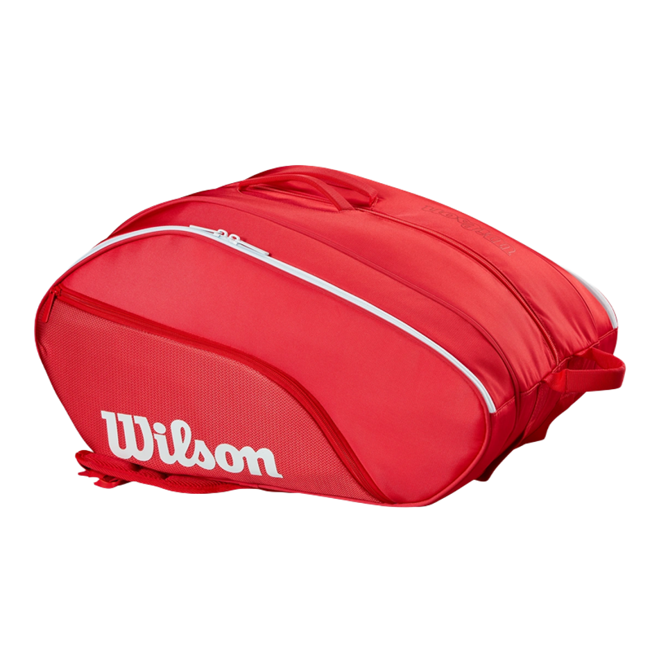Сумка для падел Wilson Red Padel Tour 2025, термокарманы и вентиляция