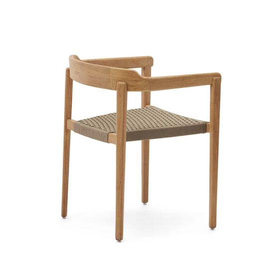 Стул Icaro из массива тикового дерева с натуральной отделкой и веревочным шнуром Испания La Forma