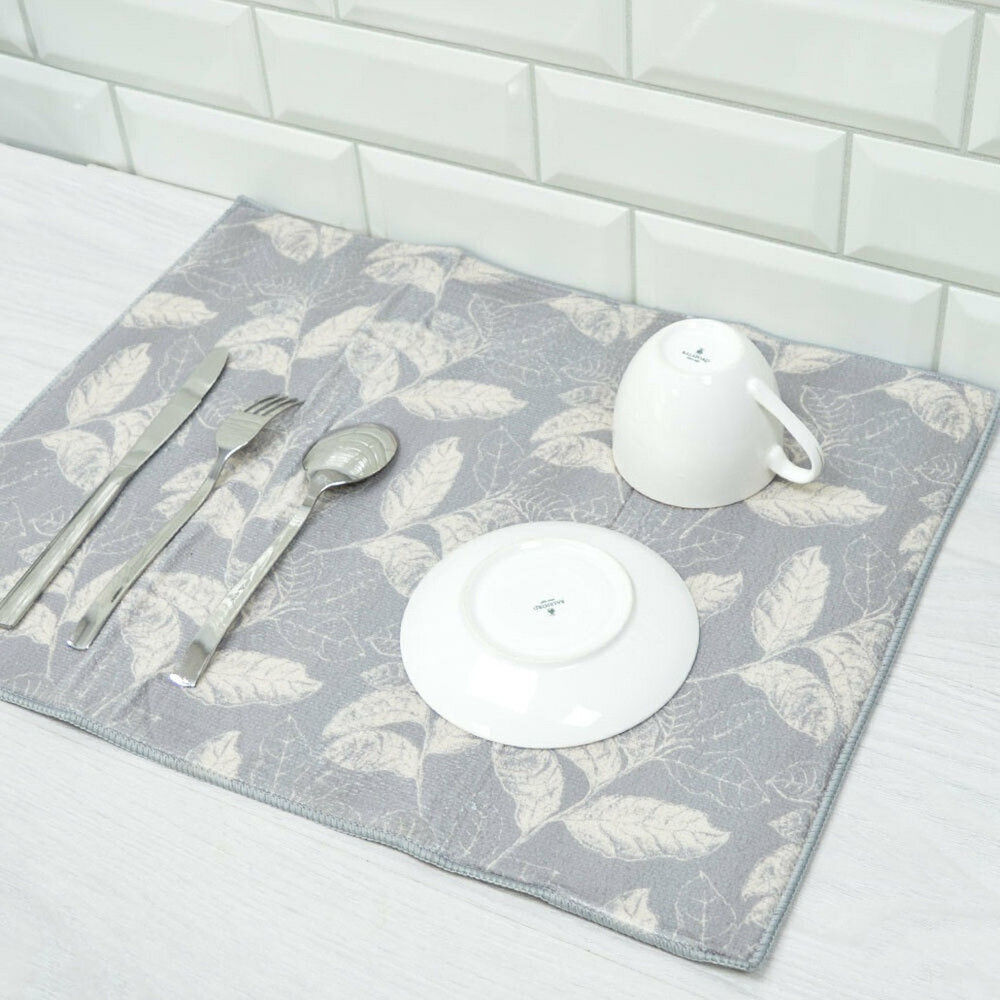 Коврик для сушки посуды 38*50см, полиэстер, микс NNKS01