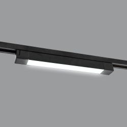 ULB-Q281 20W-4000K BLACK Светильник-прожектор светодиодный трековый. Линейный. 1600 Лм. Белый свет 4000К. Корпус черный. ТМ Volpe