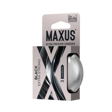 Презервативы MAXUS Extra Strong №3 , черные, утолщенные, 3 шт