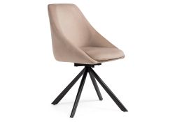 Стул на металлокаркасе Окленд крутящийся латте / черный