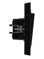 BRITE Выключатель 2-клавишный 10А в сборе ВСР10-2-0-БрЧ черный IEK