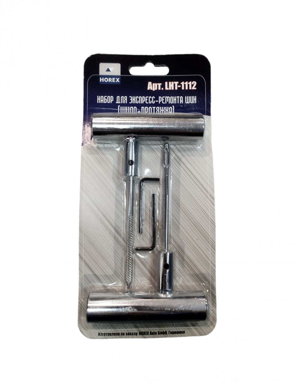 Набор для ремонта шин (шило-протяжка), артикул № LHT - 1112 HOREX chemistry