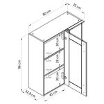 Навесной модуль угловой Вестфалия, 80х35х96, для кухни, из массива сосны, Dipriz