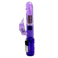 Фиолетовый вибратор-ротатор Passionate Baron - 22 см.