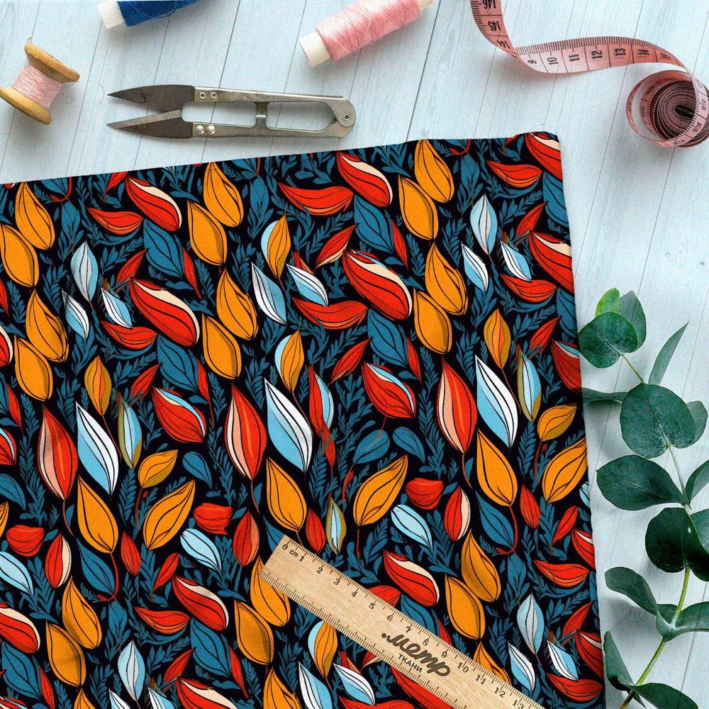 Ткань премиум габардин абстрактное разнообразие