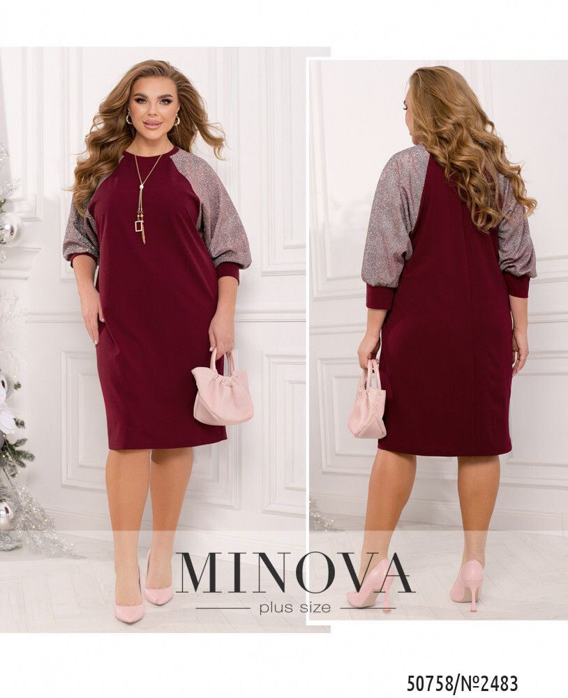 Платье 2483-бордо Minova