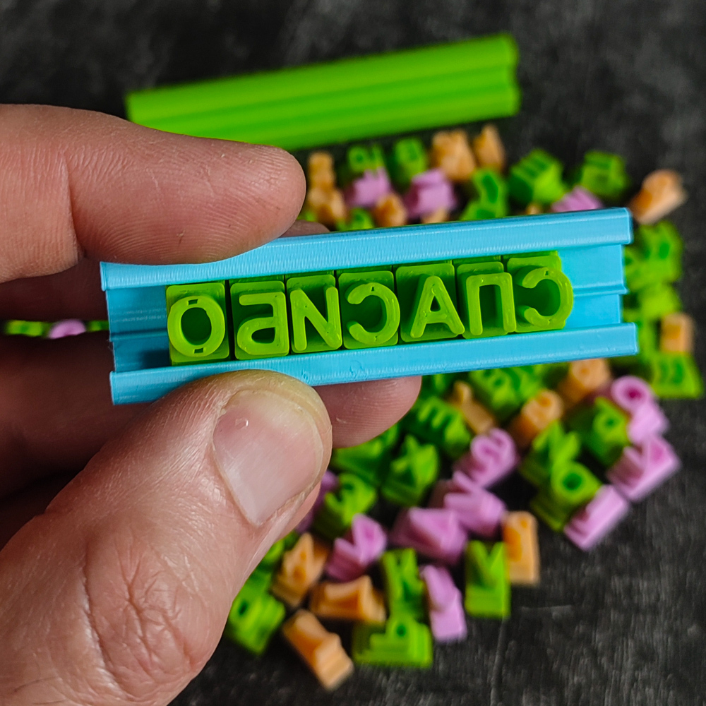 Штамп наборный 8 мм для пряников (русский, английский алфавит и цифры)