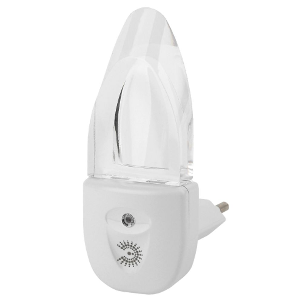 Ночник - светильник светодиодный ЭРА NN-618-LS-W в розетку с датчиком освещенности белый | Ночники