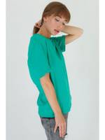 Футболка зеленая повседневная базовая оверсайз тишка