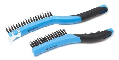 Набор щеток по металлу в пластиковом корпусе с прорез. рук-ми 2пр.(скребок-40мм,материал проволоки:углерод.-я сталь 3х19 и 4х16 рядов)в блистере Forsage F-34013212