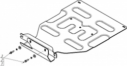 Защита заднего электромотора, Трубок охлаждения электромотора. 4 мм, Алюминий для Voyah Dream 2021-н.в., Motodor.348610