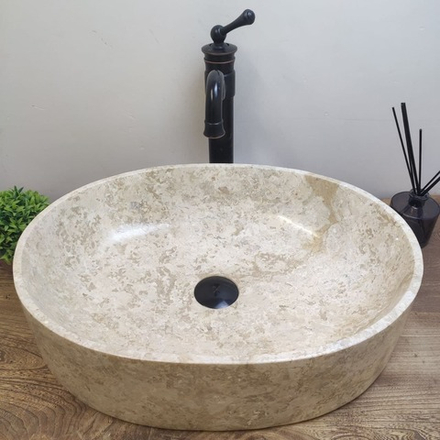 Раковина из мрамора Oval Cream Tin Lip OM-61141 52*38*15