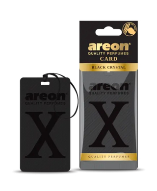 Ароматизатор полимерный подвесной Areon CARD X (Black Crystal/Черный кристал) ЧЗБ