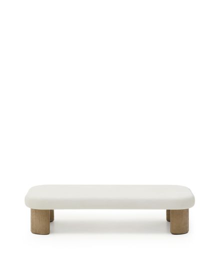 Журнальный столик Labra из цемента и акации 140 x 70 см