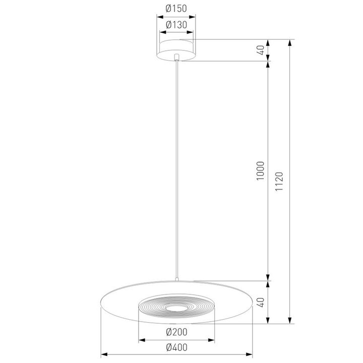 Подвесной светодиодный светильник Eurosvet Kontur 40030/1 LED черный