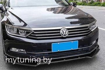 Сплиттер переднего бампера V.2 для VW PASSAT B8 2014-