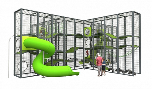 Игровой комплекс ЛАЗАЛИЯ 4 ПУТИ крестовой