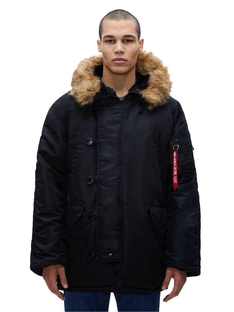 Парка Alpha Industries N-3B Regular Fit Black (черная)