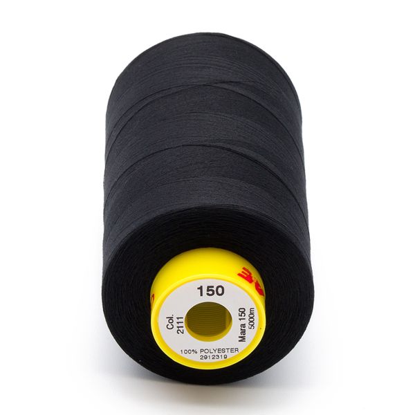 Нитка Gutermann Mara 150 (5000 метров), 1 боб., особо тонкая | _2111 ультра черный (Arta 170)